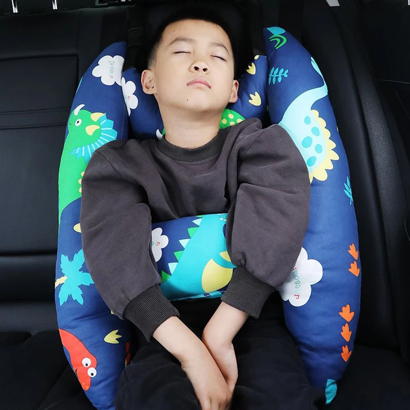 Children Sleep Headrest Pillow Nap Shoulder Belt Cushion Neck Cover Set Travel Accessories For Car Train Airplane Pillows