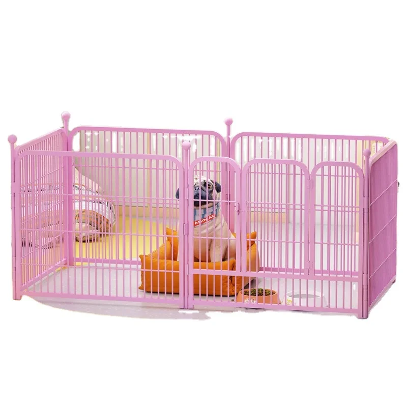 Portable Durable Metal Dog Fence Panels Black Tall Dog Playpen Crate Fence Pet Kennel Play Pen Exercise Cage