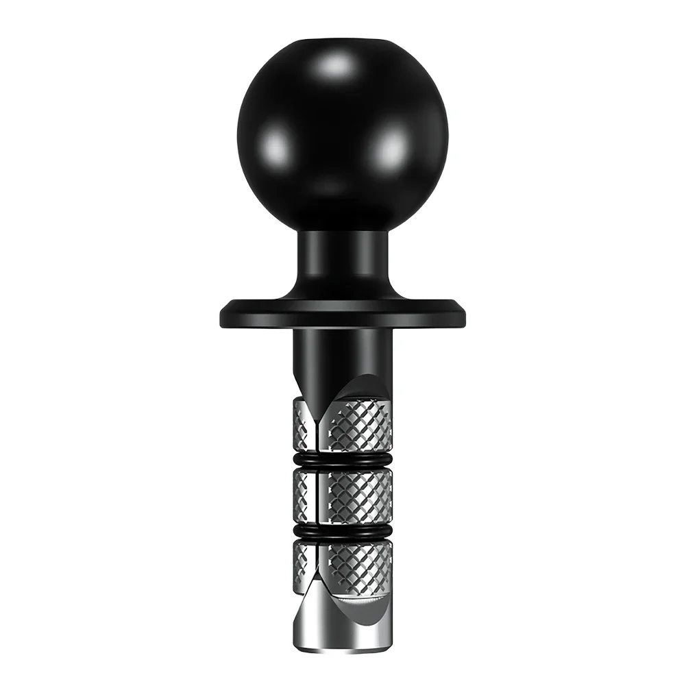 25Mm Dasar Batang Garpu Hitam 17Mm Adaptor Dudukan Bola Aluminium Aloi Dudukan Ponsel Sepeda Garpu Depan Kepala Bola Aksesori Sepeda Motor