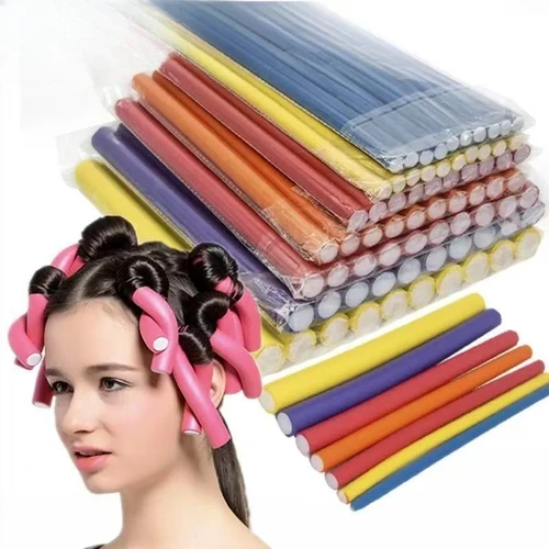 Nuevo 10 Uds. Varilla rizadora de pelo Flexible, rizadores de pelo, espuma suave, rizos flexibles, rodillo flexible para el cabello, herramienta de estilismo sin calor