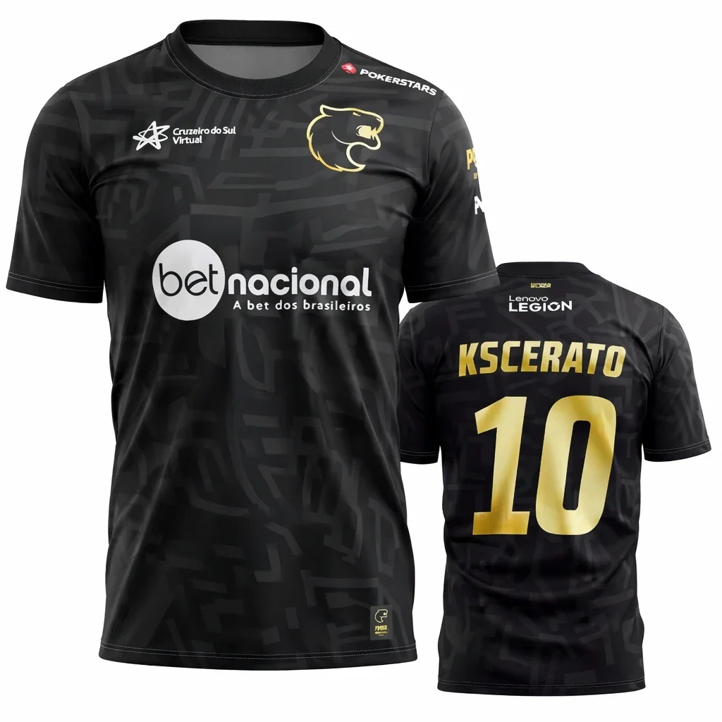 Furia Future Is Black 2026 Season T-Shirt Esports Gamer Style Kscerato Graphic Tee Casual Tops For Men Women