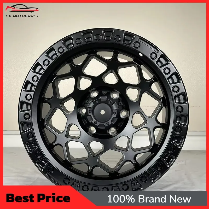【2026】16-18 Inch 5/6 Lug Offroad Alloy Wheel Rim Beadlock Style 5x114.3 6x135 PCD Modified Hub For Jeep Wrangler Ford Bronco