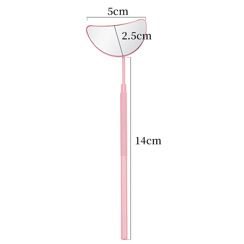 1Pc Semicircle Eyelash Mirror Long Hand Mirror For Checking False Lashes Extension Supplies Accessories Women Makeup Tools