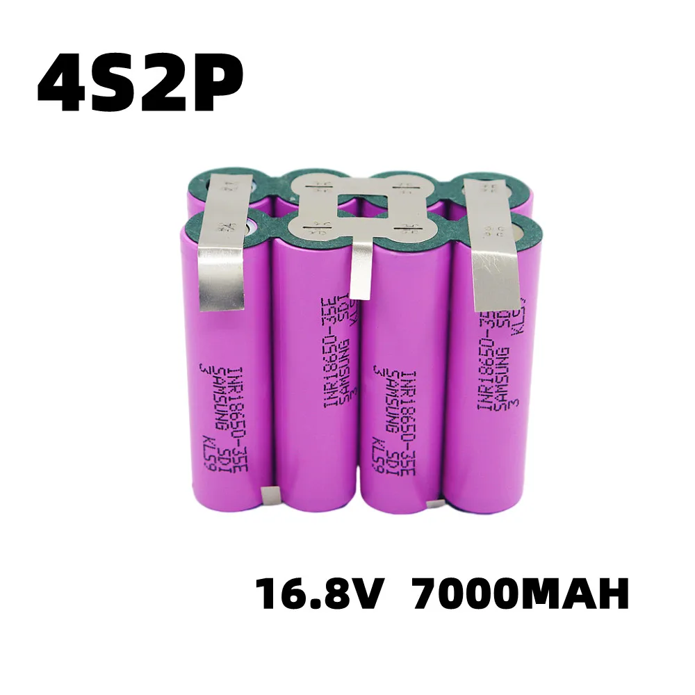 3S1P 3S2P 4S1P 4S2P 5S2P 18650 3500mAh/7000mAh 전기 드릴 12.6V 16.8V 21V 충전식 리튬 배터리 전기 스크루 드라이버