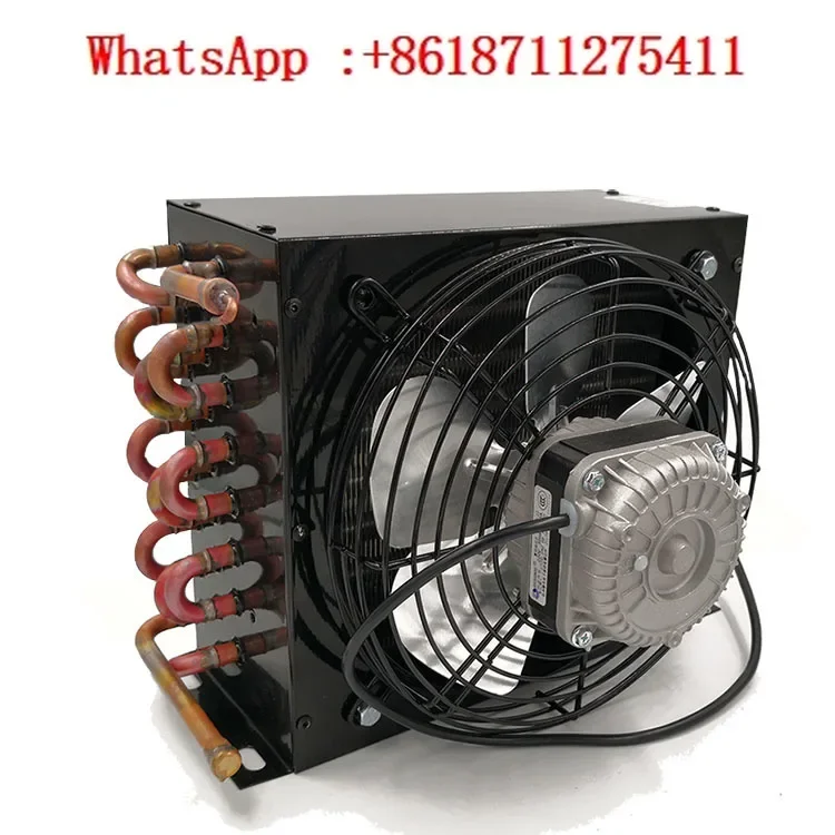 Freezer freezer condenser with fan refrigerator air-cooled water-cooled aluminum fin copper tube radiator fin heat exchanger