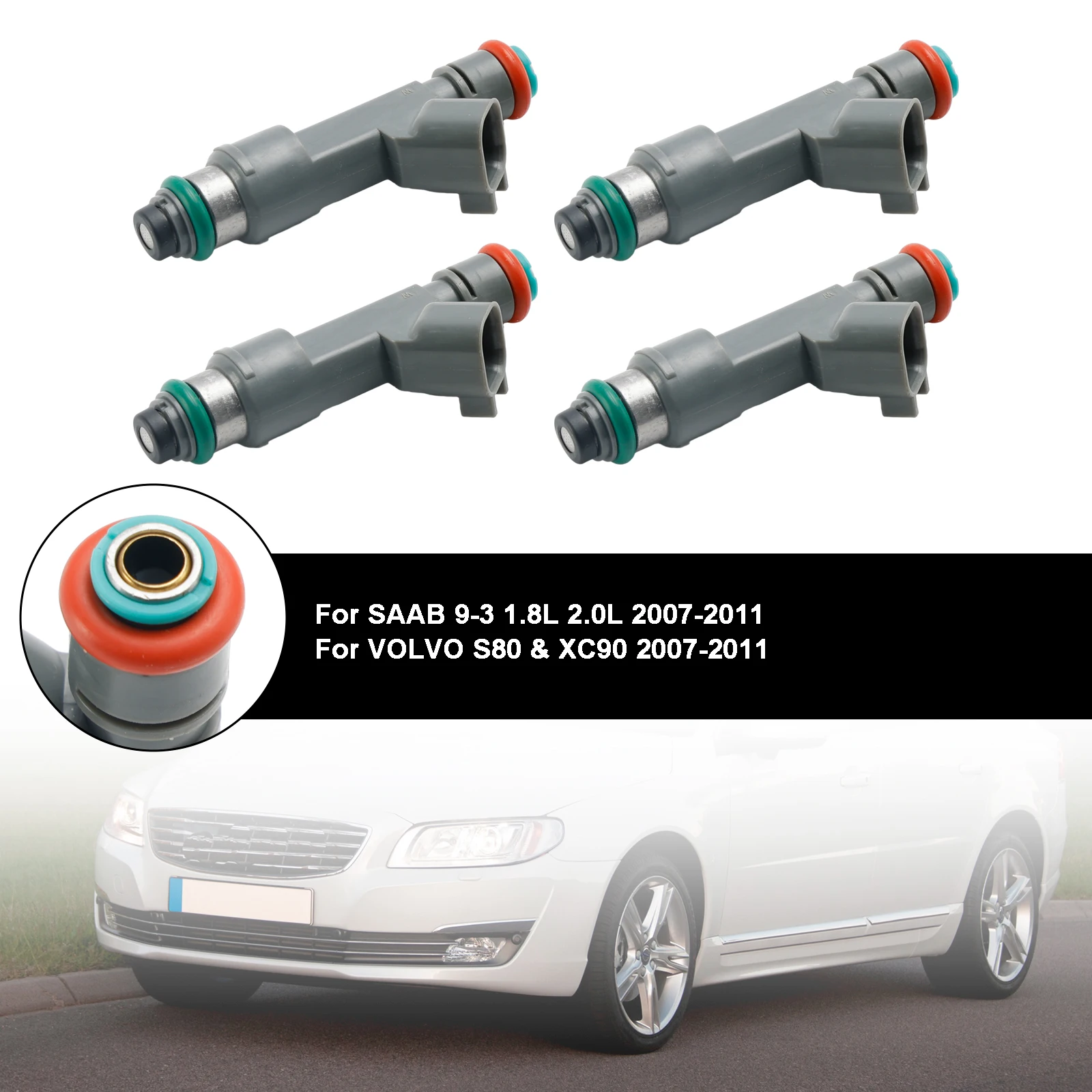 4 Stück Einspritzdüse 55559397   Passend für SAAB 9-3 2.0L Turbo 2007-2011 8653608