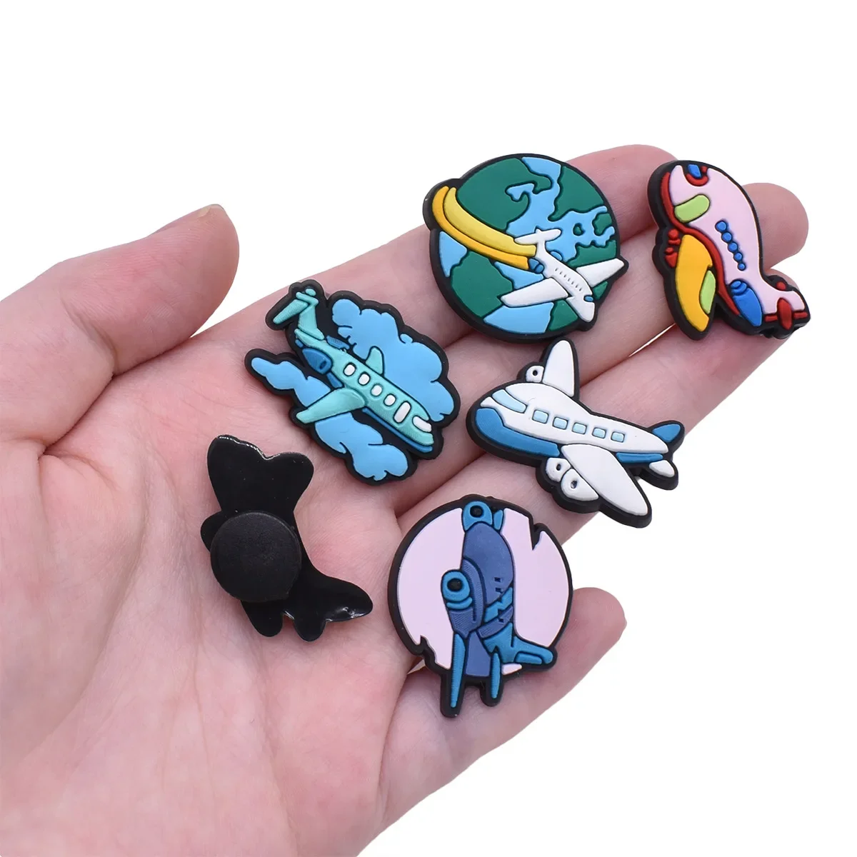 Airplane Shoe Charms for Crocs Accessories Charms Clogs Bubble Slides DIY Shoe Decoration Buckle Kids Party Gifts