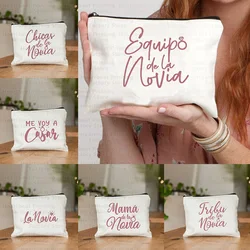 Bachelorette Hen Party Makeup Pouch La Novia Tribu De La Novia Bride Bride Tribe Wedding Makeup  Cosmetic Bag Travel Organizer