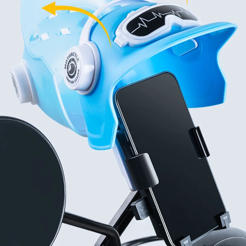 Summer Electric Bike Phone Sunscreen Stand Small Helmet Rider Motorcycle Mobile Phone Holder Cycling Phone Waterproof Sunshade