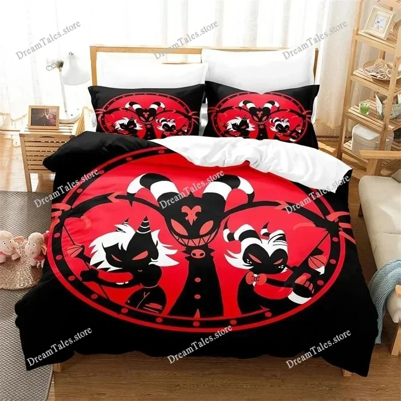 3D Printed Anime Comedy Helluva Boss Bedding Set Duvet Cover Bedroom Comforter Single Twin King _Size Quilt Cover Home Textiles9