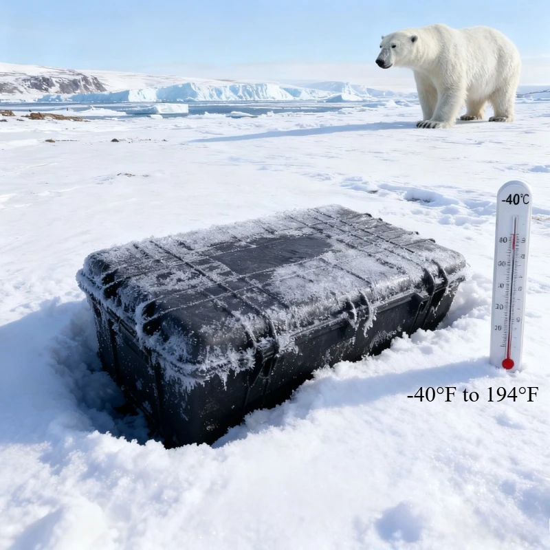 Heavy Duty 50KG Suitcase IP67 Waterproof Plastic Pelican Hard Case with Foam Cold-resistant Dustproof Box