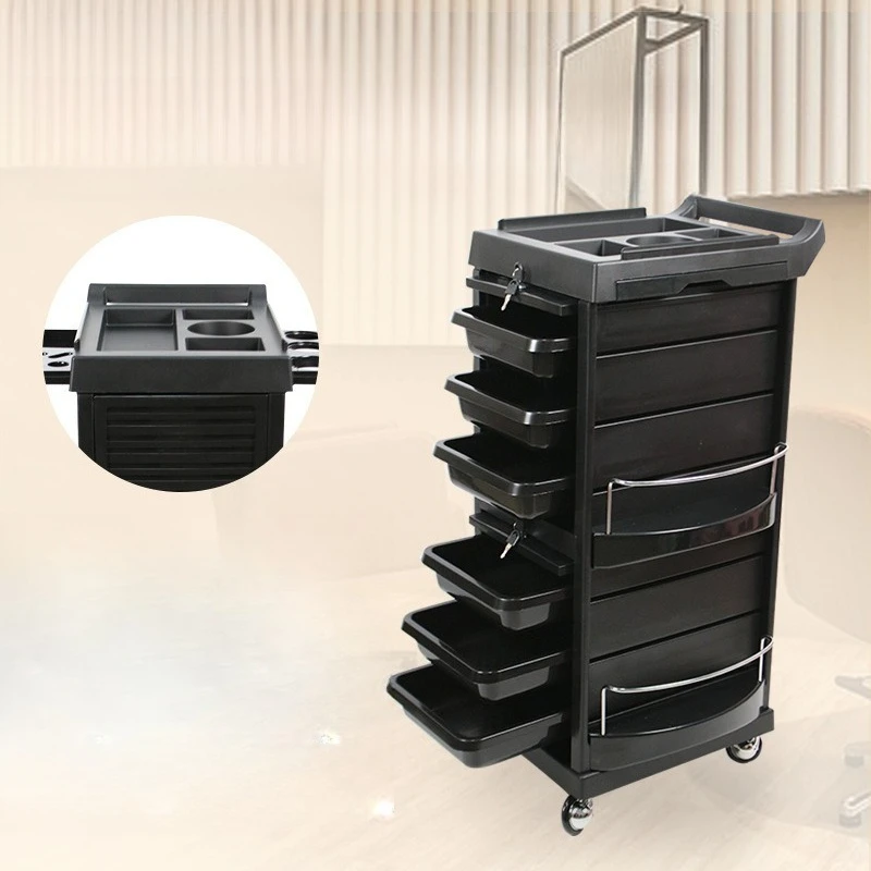 Mobile Barber Shop Storage Trolley, Thickened Rolling Rack for Hairdressing Styling Tools