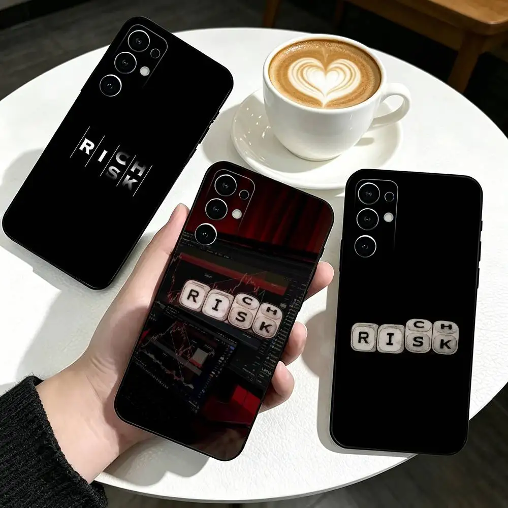 

Day Trader Trading RISK RICH Phone Case For Samsung S25,S24,S21,S22,S23,S30,Ultra,S20,Plus,Fe,Soft Silicone Black Cover