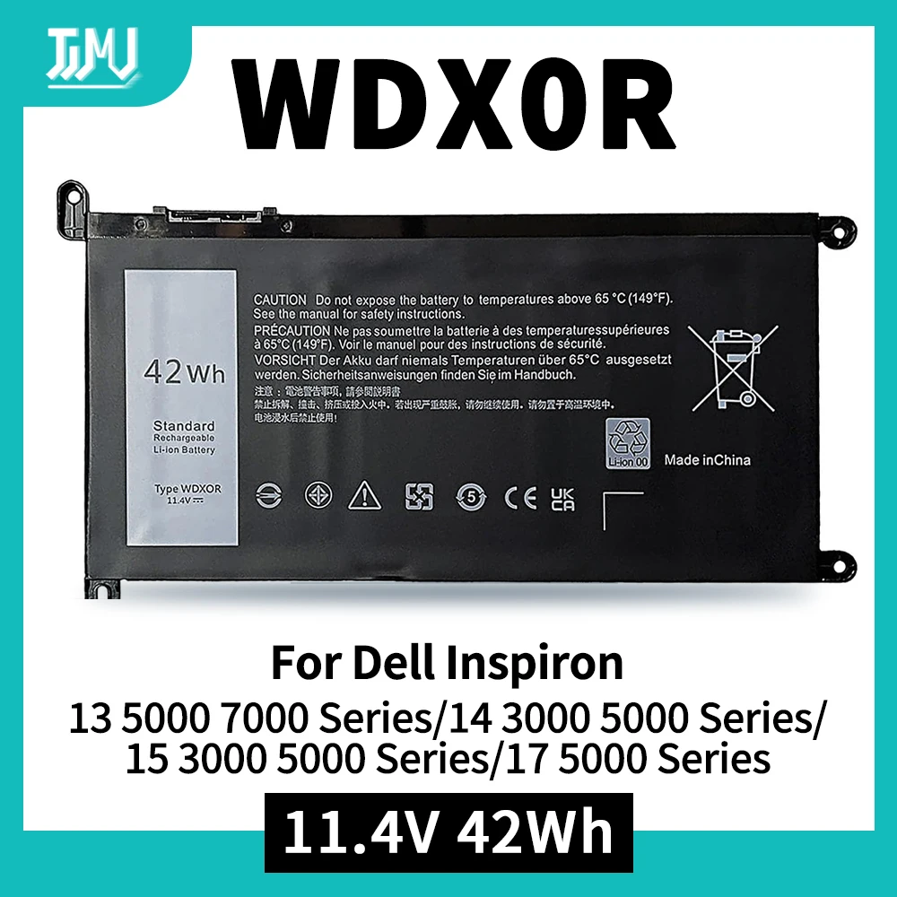 

WDXOR WDX0R Laptop Battery for Dell Inspiron 13 15 5000 7000 5570 7579 7378 5567 5565 5379 5378 Latitude 3340 3400 3500 3190