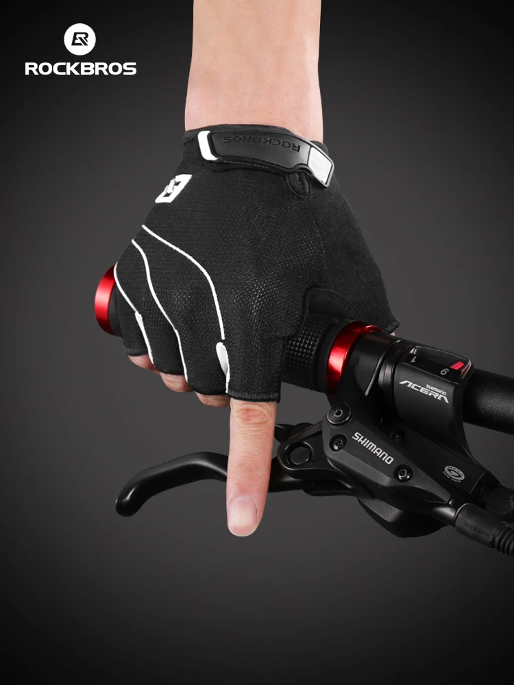 AliExpress ROCKBROS Cycling Gloves Men Women Sports MTB Road Half / Full Finger Bicycle Gloves Breathable Shockproof Anti-slip Bike Gloves