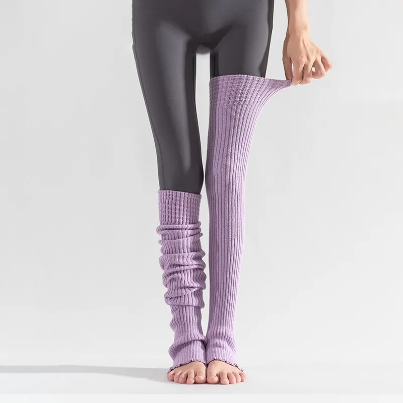 1 paire 75cm jambières cuissardes hautes chaussettes de Yoga antidérapantes longues bas de sport Pilates femmes Fitness chaussettes tricotées nouveau