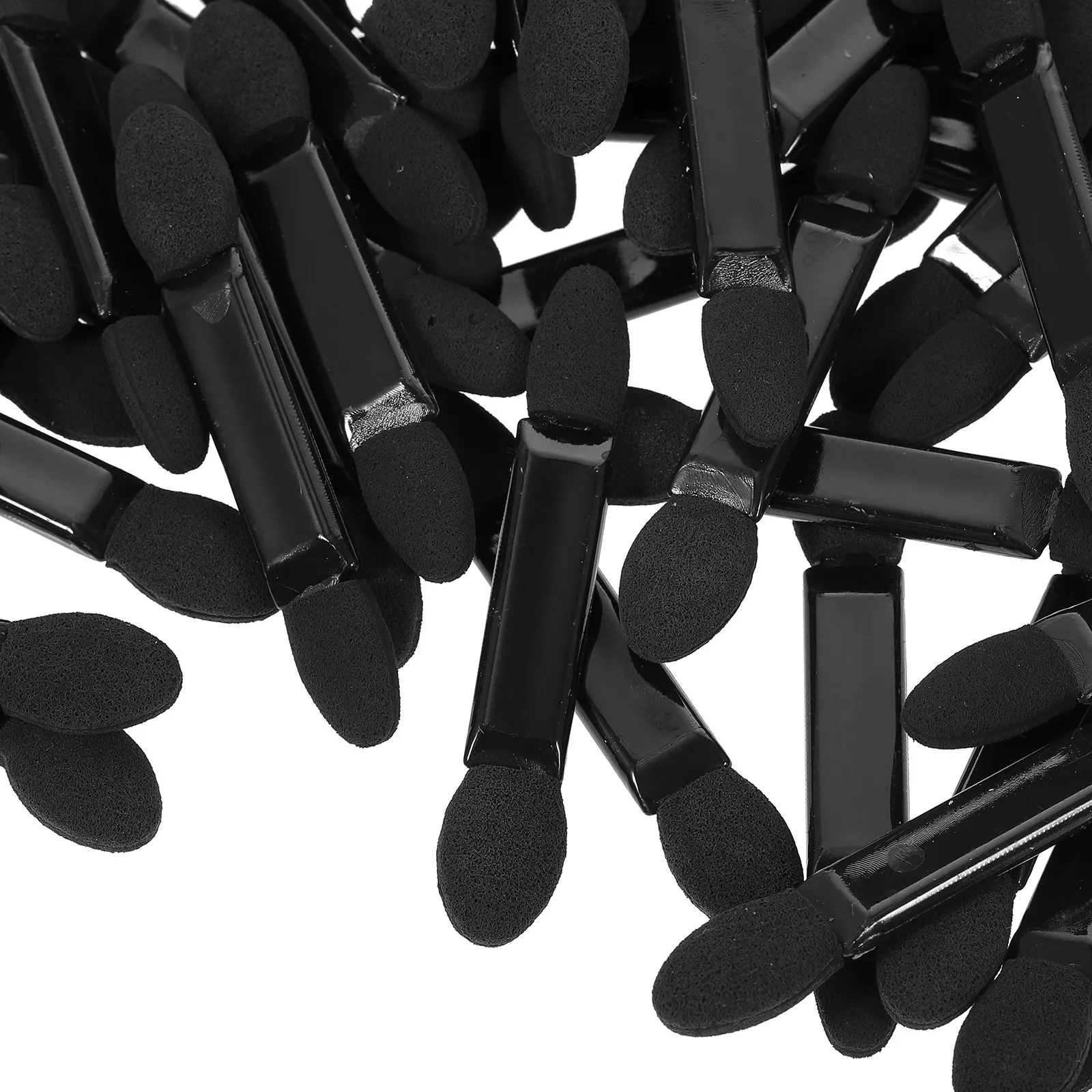 100pcs Double-Ended Eyeshadow Brush Set – Soft Sponge & Plastic Applicators, Lightweight Travel Makeup Tools