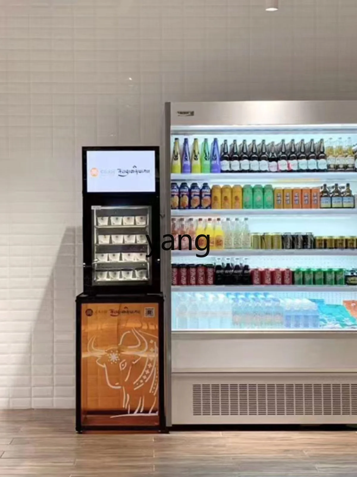 XC Small Business Vertical Direct Cooling Freezer Ice Cream Display Fresh-Keeping Freezer