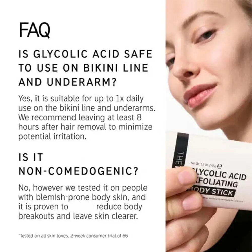 Glykolsäure-Peeling-Stick von The INKEY List, Körperglättender Peeling-Stick für Keratosis Pilaris und ungleichmäßige Hautstruktur – Detail 10