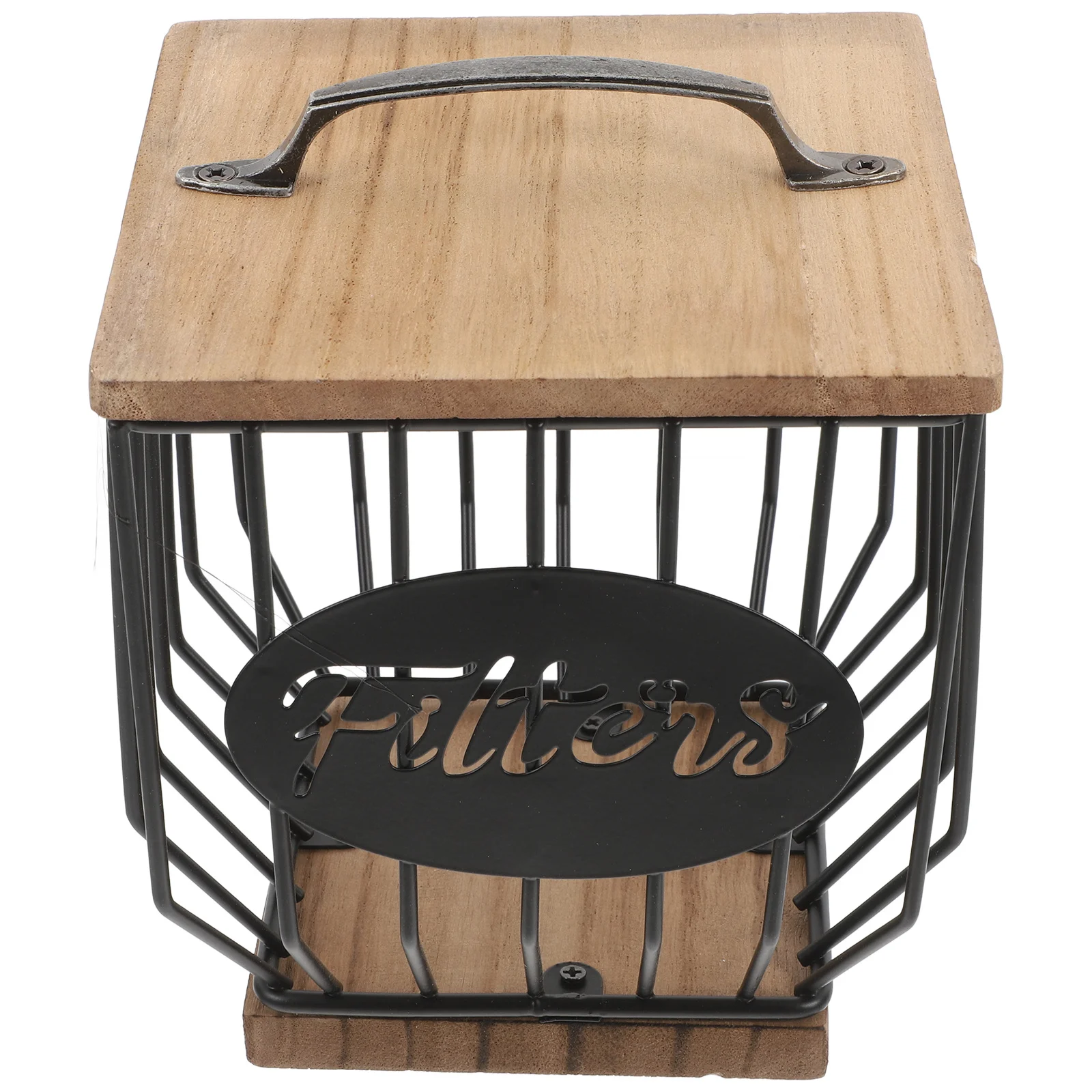 

1pc Capsule Storage Basket Wood Pod Organizer Kitchen Countertop Station Decor Coffee Filter Holder Cone Filter Storage Coffee