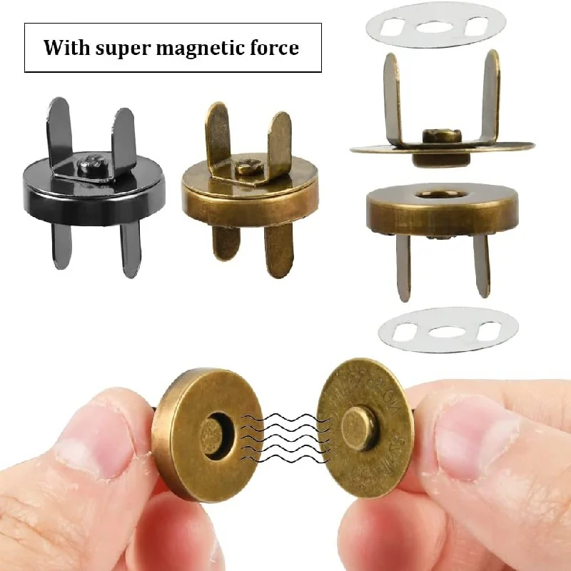 

14-18MM Invisible Magnetic Fastener No Stitch Bag Buttons Wallet Coat Handbags Magnetic Buckle Metal Luggage Parts Accessories