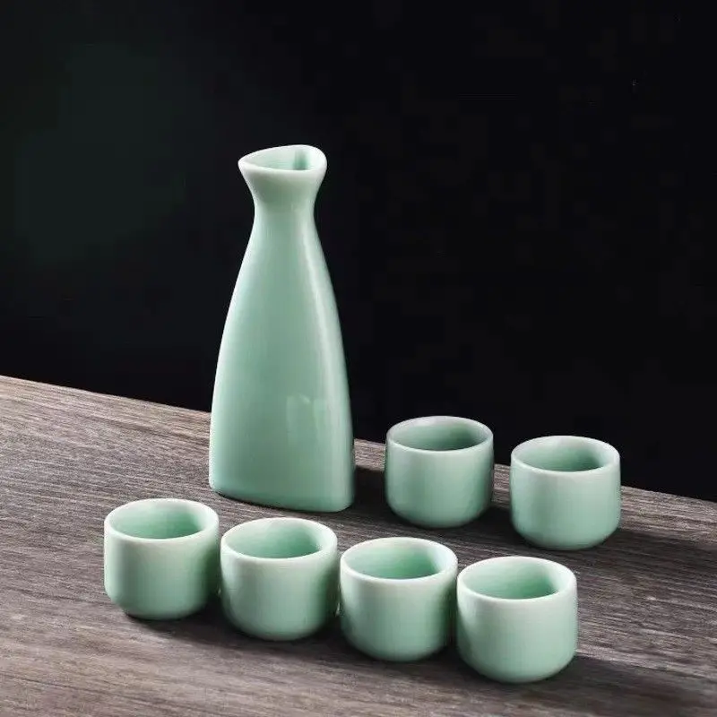 

Antique Ceramic Wine Set With Simple Wine Divider
