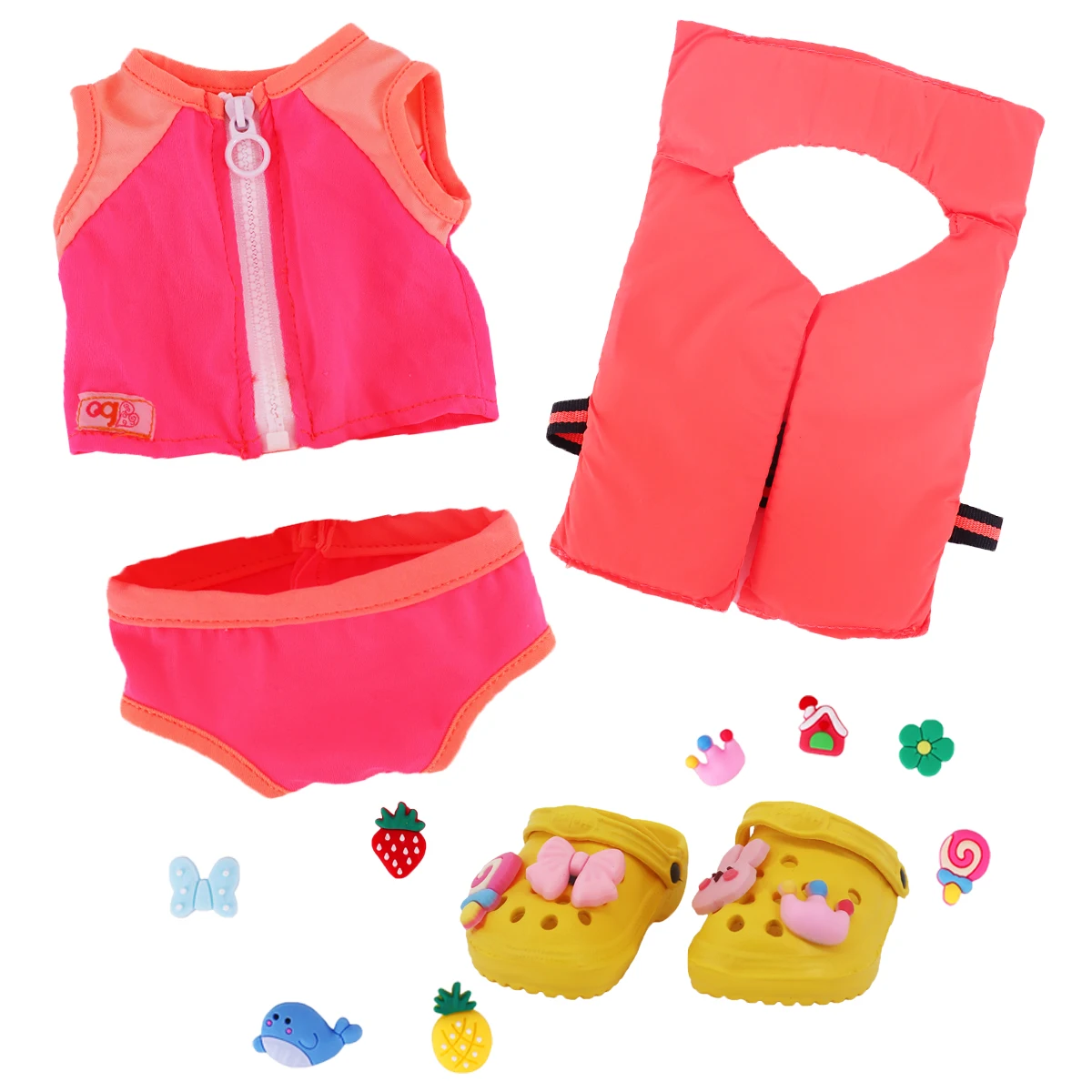 Ensemble de vêtements de poupée série plage, accessoires pour bébé, tenue décontractée, adaptée au bébé Reborn de 43 cm, poupée américaine de 18 pouces pour fille, génération