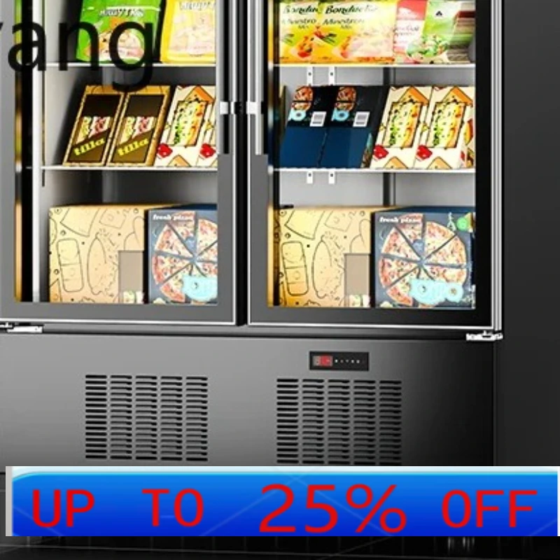 

LMM glass display cabinet commercial extremely frozen air-cooled frost-free low temperature three-door