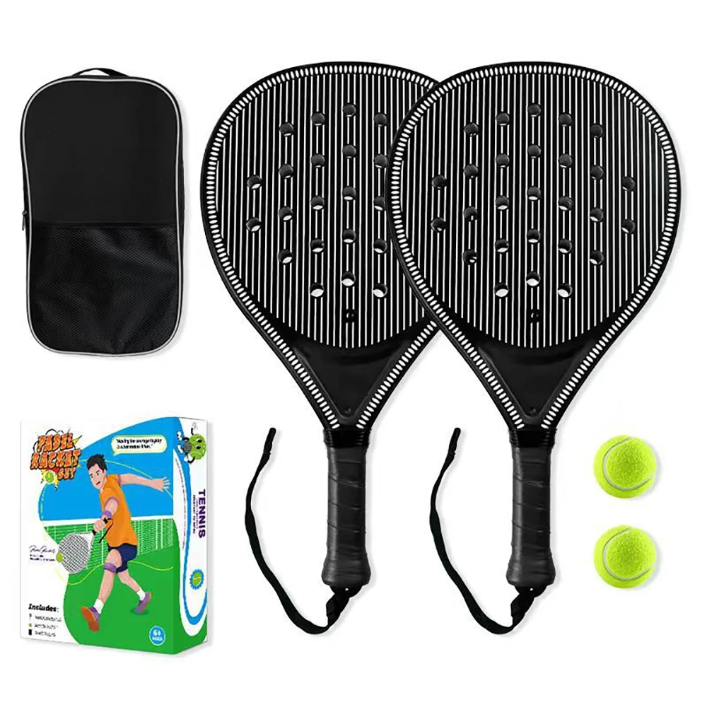 

Budget-Friendly Padel Tennis Racket for Beginners Intermediates Durable Anti-Vibration Handle Plastic Grip