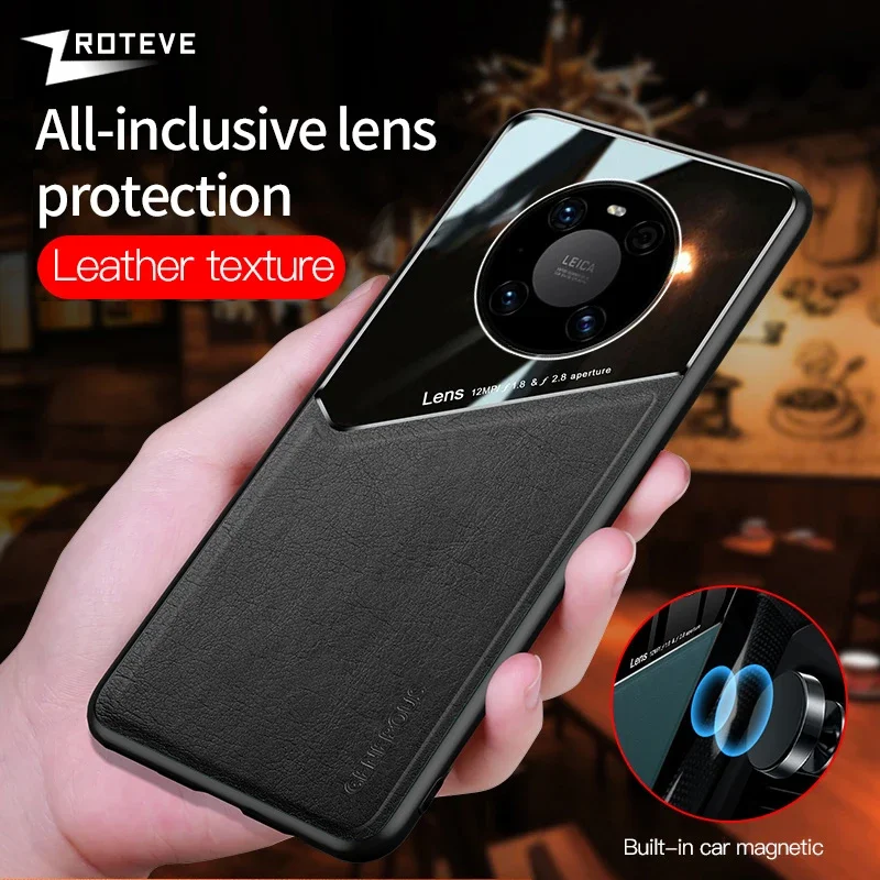 Mate40 Pro Case Zroteve Leather Texture Soft Frame PC Cover For Huawei Mate 50 40 30 20 Pro Mate40 Mate50 Shockproof Phone Cases