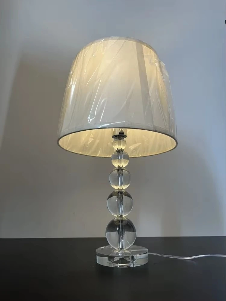Nordic Lamp Crystal Pastoral Modern Light Luxury Palace Table Lamp Study Bedroom Bedside Light Simple Living Room Home Decor Led