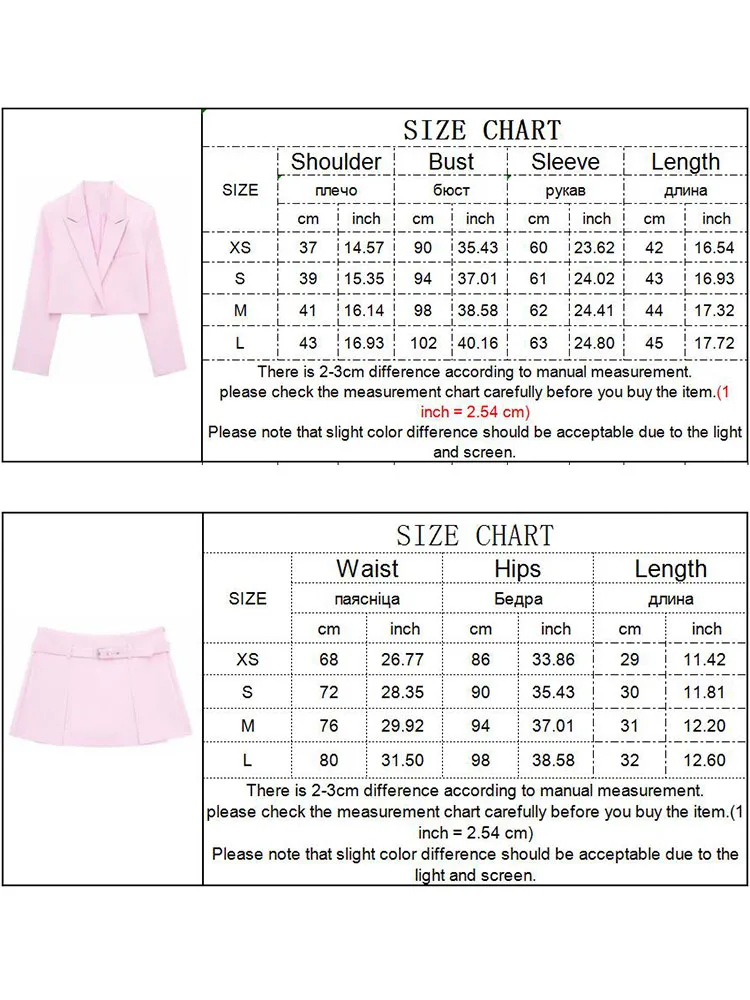 2024 Office Lady Solid Blazer Skirt Suit Fashion Long Sleeve Short Blazer+ Mini Zipper Skirts With Belt Women Casual Suit