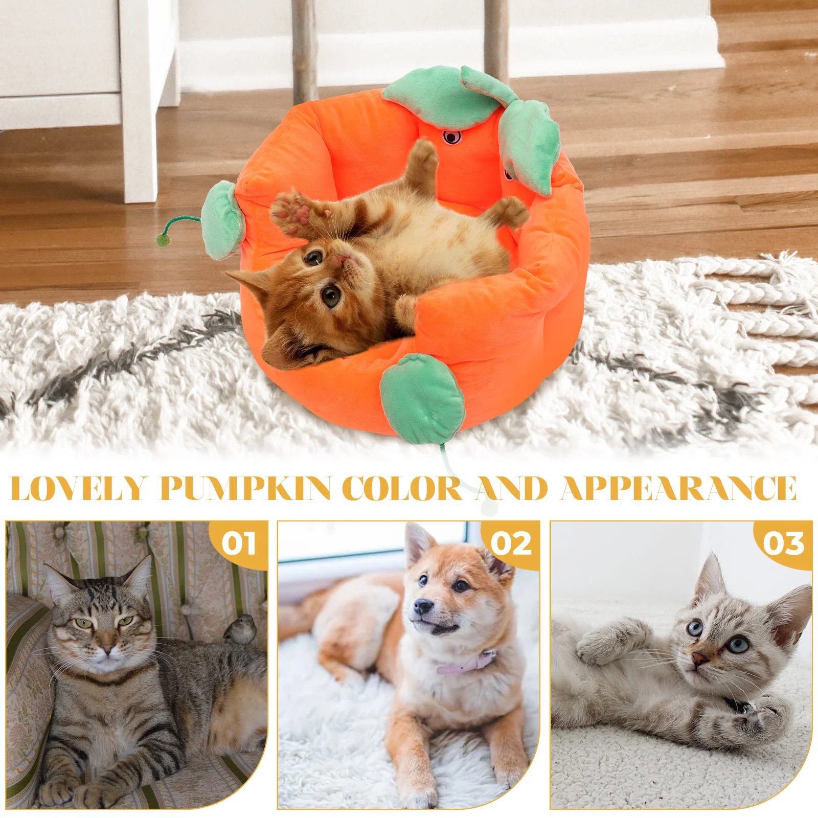 

Pet Bed Cushion Cat Sleeping Nest Kitten Mat Beds Warming Pad Dog for Small Dogs