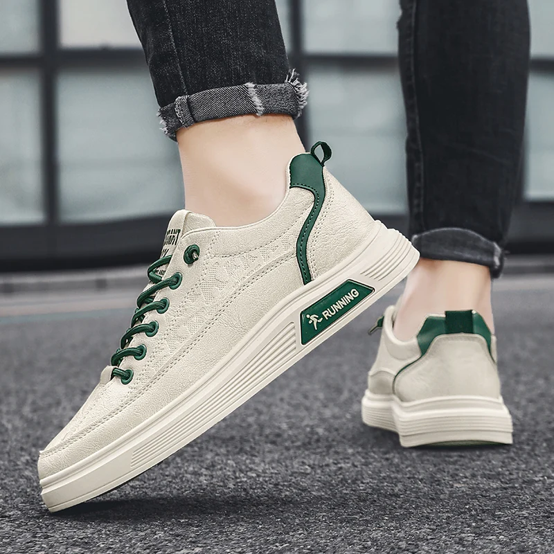 Adidasy męskie skórzane antypoślizgowe odporne na zużycie buty do chodzenia modne wygodne mieszkania oryginalne buty męskie
