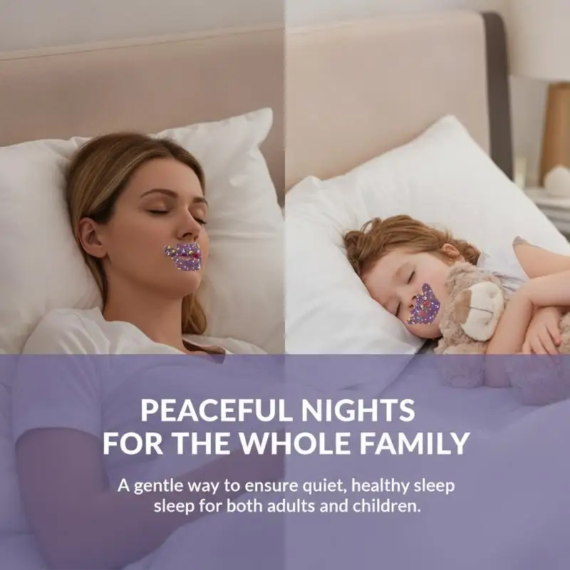 Anti-Snoring Stickers 20Pcs Breathable Gentle Mouth Sleep Strips Improve Breathing for Children Adult Home Use