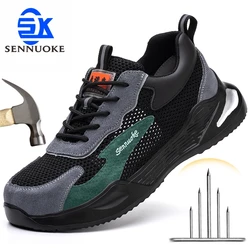 Men Safety Shoes Lightweight Steel Toe for Work for Workers Work Wear Free Shipping Industrial Safety Tennis Sneakers