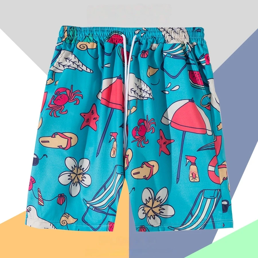 

Летние пляжные шорты для активного отдыха, быстросохнущие, для туризма в Санье, для пляжного серфинга, в расслабленном стиле, большие шорты для мужчин