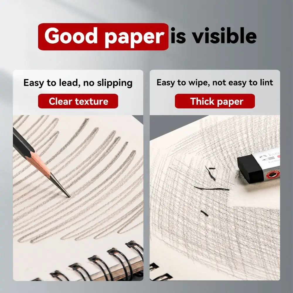 30 Sheets 8K 16K Coil Sketchbook Spiral Bound Eco-Friendly Thick Drawing Paper Acid Free A4 A5 A6 Artist Sketch Pad Colored Lead