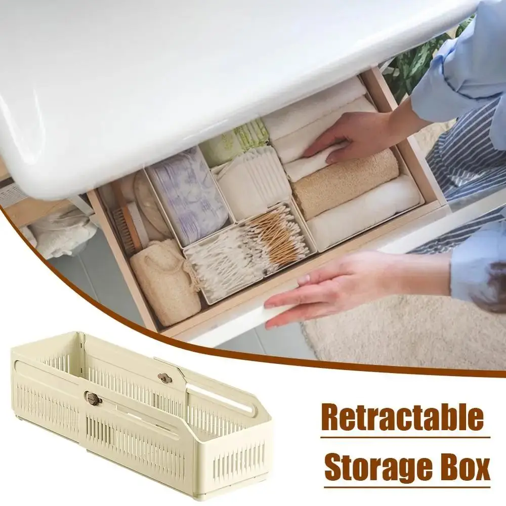 Creative Kitchen Storage Container Stretchable Stackable Retractable Telescopic Box Household Adjustable Cabinet Storage Drawer