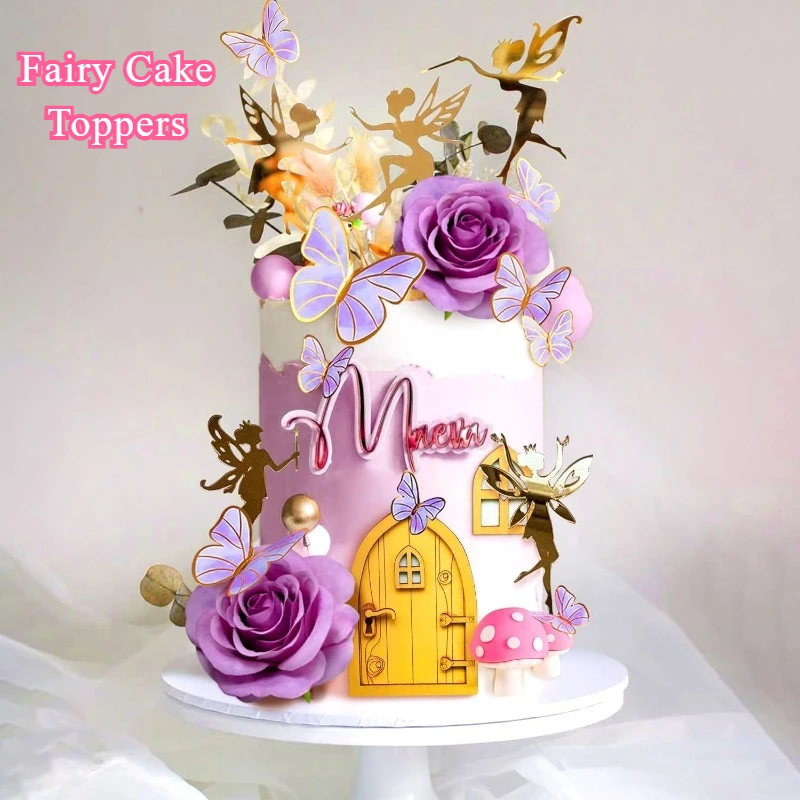 

Fairy Cake Toppers Mushroom Garden Birthday Party Decorations Fantasy Wedding Cake Decorations Fairy Tale Party Supplies Gift