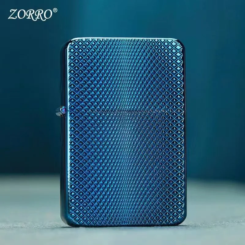 ZORRO Original Copper Kerosene Lighter Creative Color Separation Retro Grinding Wheel Ignition Smoke Accessories Gadgets For Men