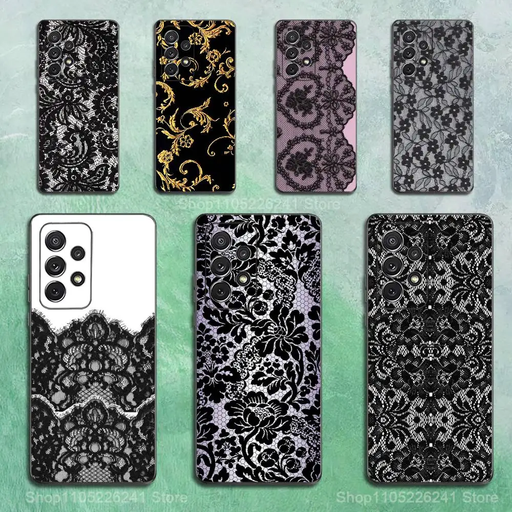 Black Lace Print Ne… - image