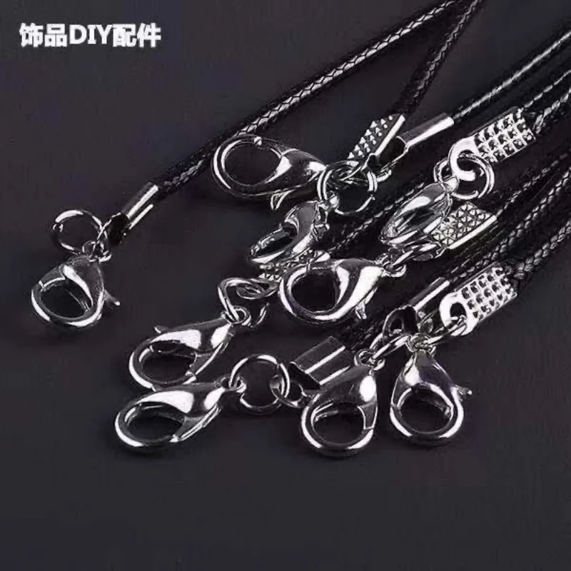 Collier réglable simple pour hommes et femmes, ULd'avertissement, accessoire de bijoux à bricoler soi-même, couple, petite amie, sans pendentif, noir, café, clavicule, JOM