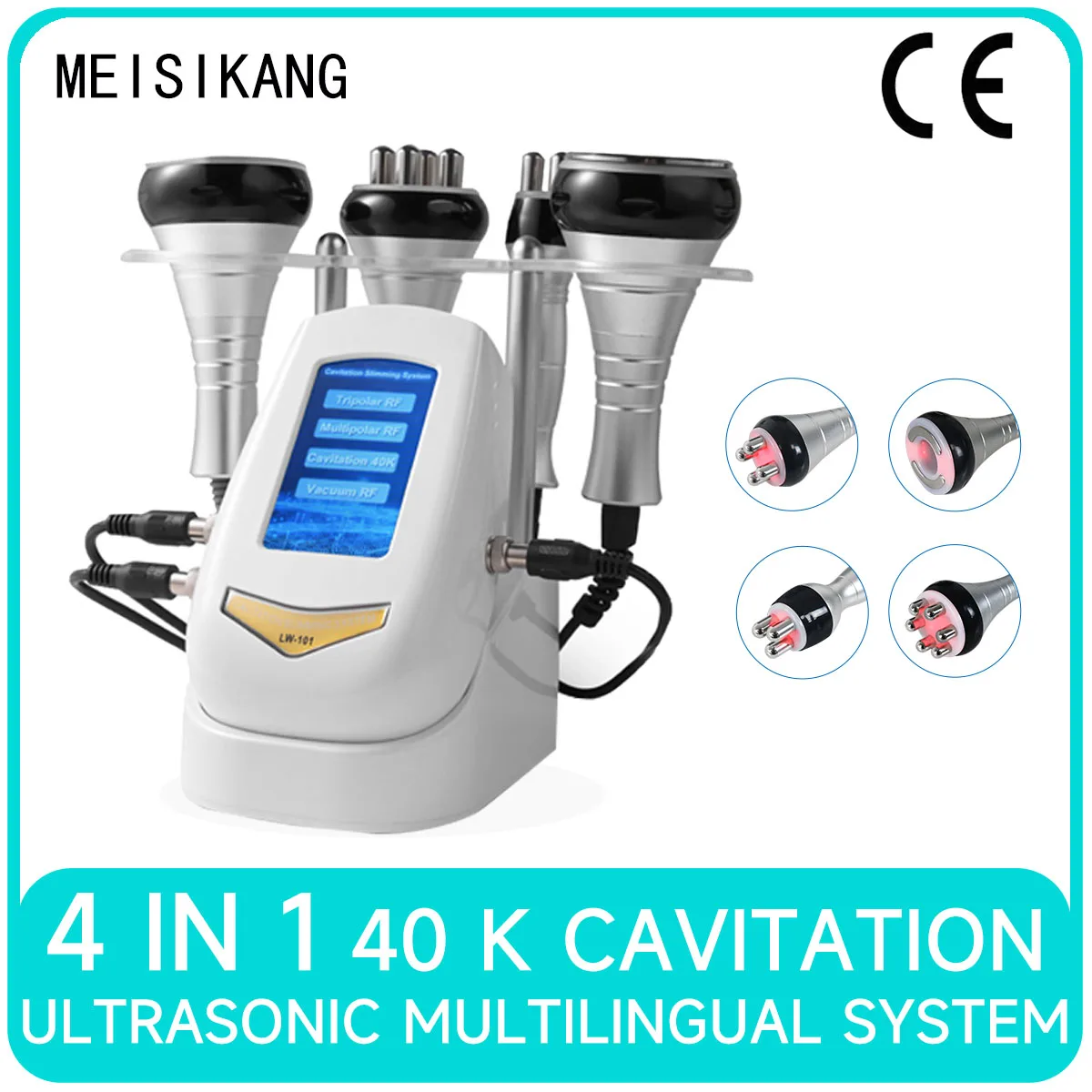 MEISIKANG 4 IN 1 40K Cavitation Body Slimming Weight Loss Machine Ultrasonic Vacuum Massager Anti Cellulite