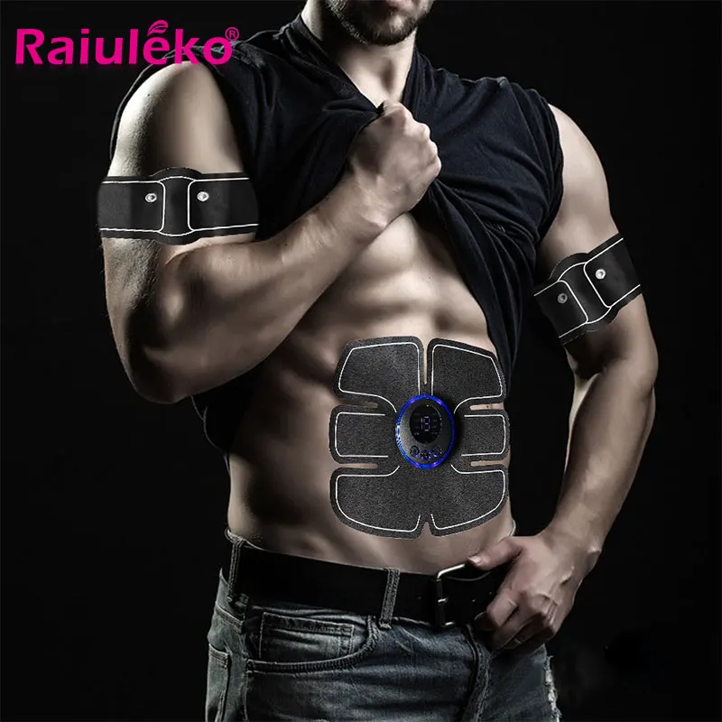 

Electric Muscle Stimulator EMS Wireless Arm Trainer Abdominal Abs Stimulator Fitness Body Slimming Massager Weight Loss Stickers