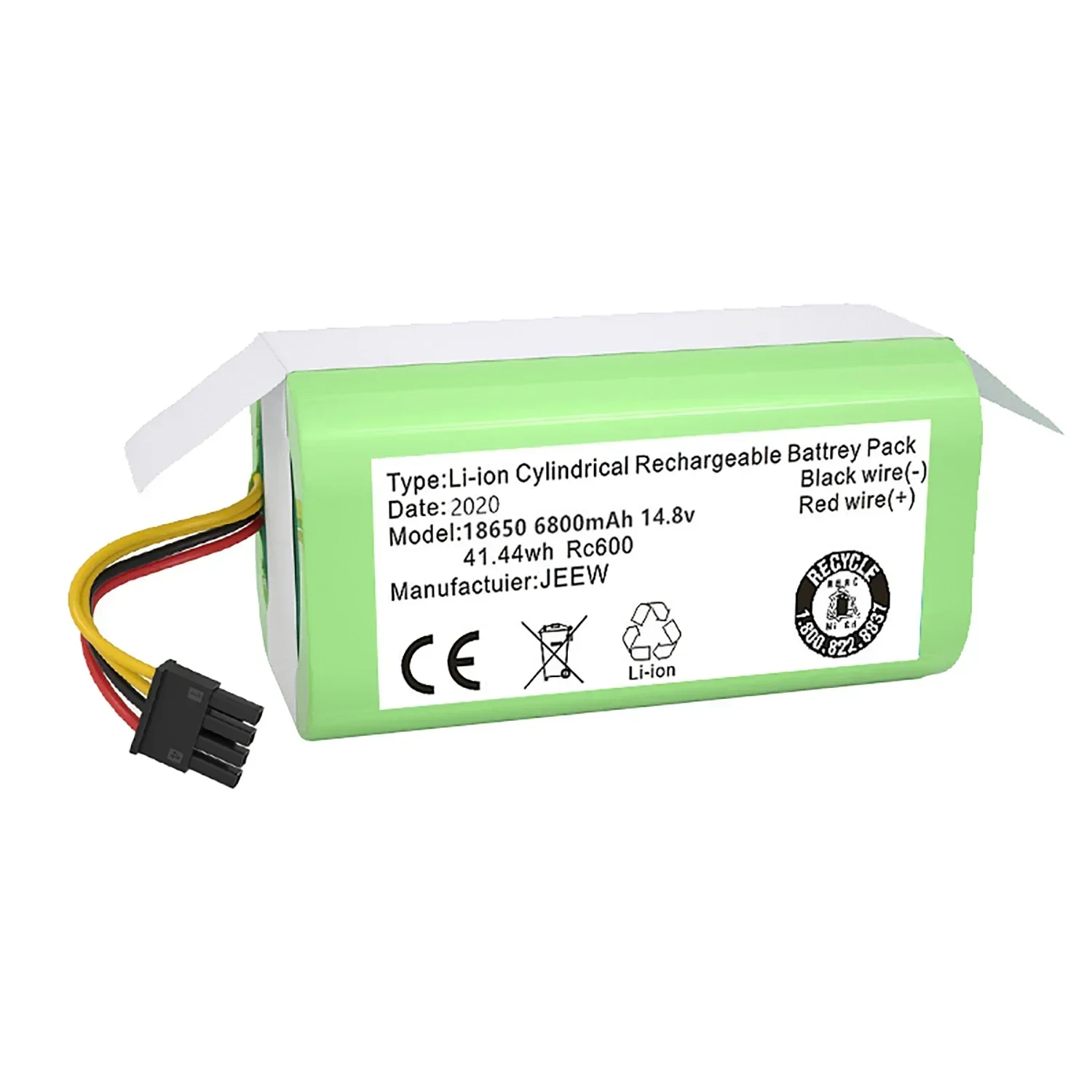 Akumulator litowo-jonowy 4S1P 18650 14,4 V 6800 mAh do odkurzacza Cecotec Conga 1290 1390 1490 1590 Genio deluxe 370 Gutrend echo 520