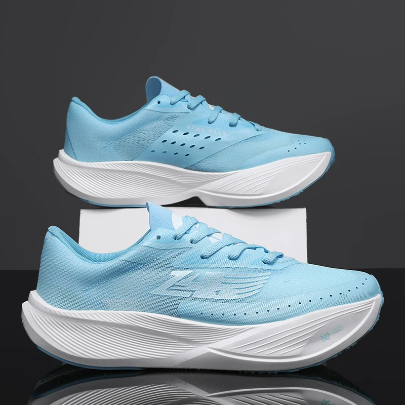 Zapatillas de correr gruesas para hombre y mujer, zapatos deportivos de suela suave para correr, zapatillas Ultra transpirables para entrenamiento