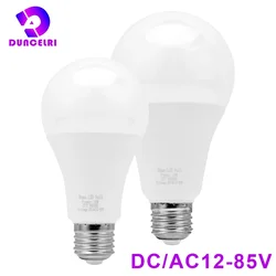 DC/AC 12V-85V LED Bulb E27 3W 6W 9W 12W 15W 18W 25W Low Voltage Light 12 Volts Spotlight Lighting Cold/Warm White Lamp