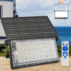 Solar Flood Light Outdoor Flodable LED Work Light 50w Solar Powered Waterproof Security Lights for Garage Fence Garden Camp Hike