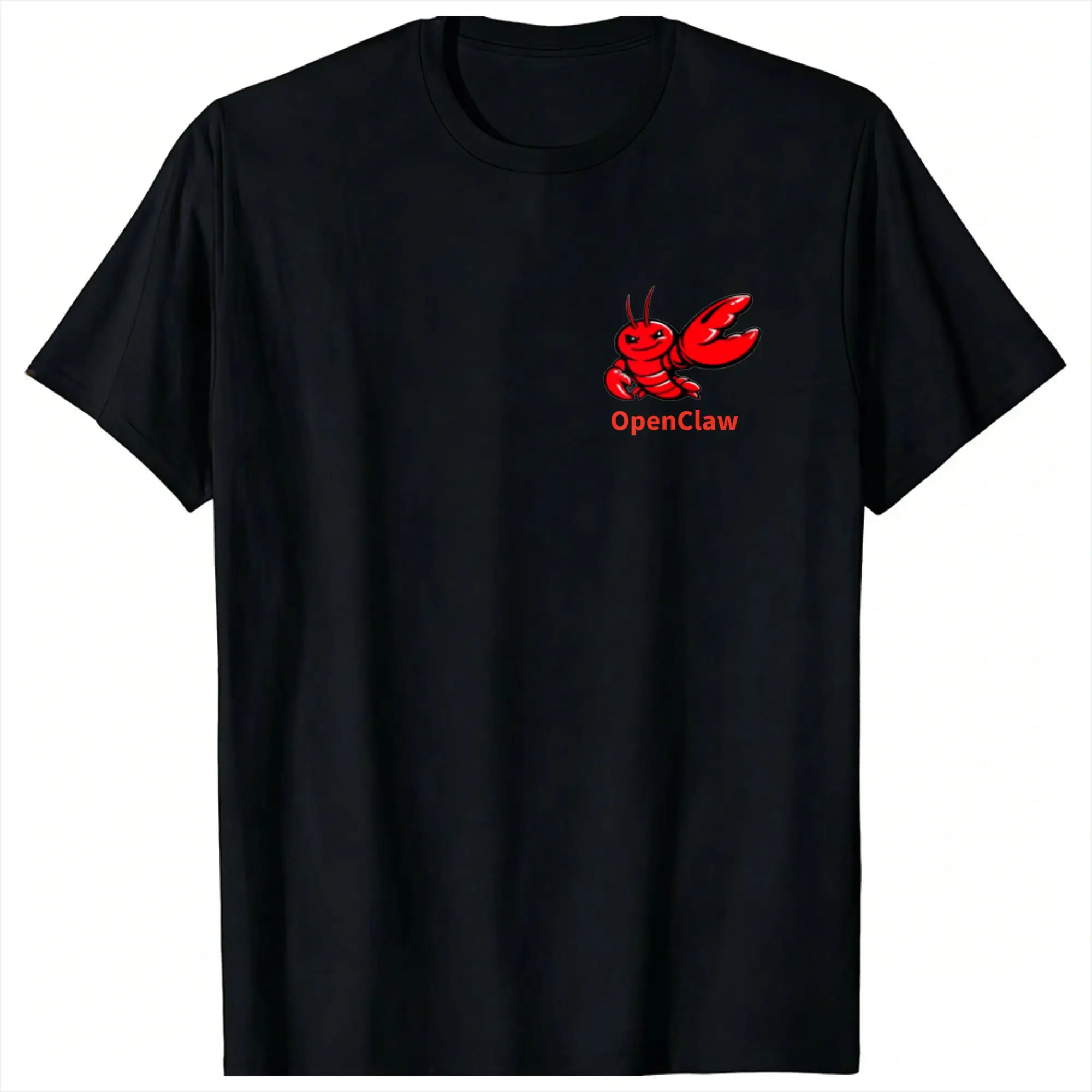 Футболка Streetwear OpenClaw AI из хлопка: популярная мужская летняя футболка Y2K с коротким рукавом для самостоятельного дизайна